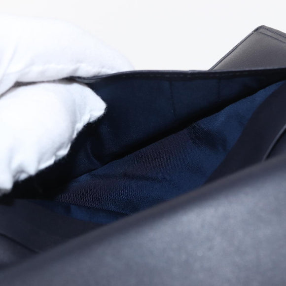 GIVENCHY Long Wallet Leather Black Auth 153774V