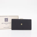 GIVENCHY Long Wallet Leather Black Auth 153774V-18