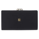 GIVENCHY Long Wallet Leather Black Auth 153774V-2