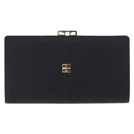 GIVENCHY Long Wallet Leather Black Auth 153774V - 0