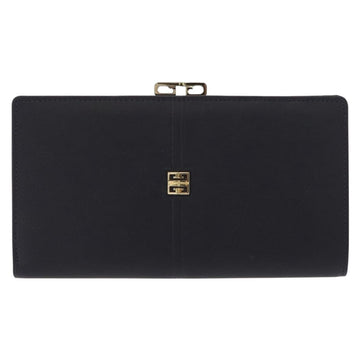 GIVENCHY Long Wallet Leather Black Auth 153774V - 0