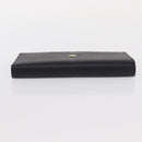 GIVENCHY Long Wallet Leather Black Auth 153774V-7