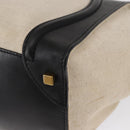 CELINE Hand Bag Canvas Beige Gold Auth 153778-17