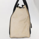 CELINE Hand Bag Canvas Beige Gold Auth 153778-4