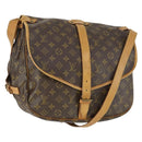 LOUIS VUITTON Monogram Saumur 35 Shoulder Bag M42254 LV Auth 153781-1