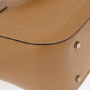 BALLY Hand Bag Leather Brown Silver Auth 153783-9