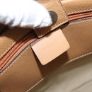 BALLY Hand Bag Leather Brown Silver Auth 153783-17