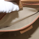 BALLY Hand Bag Leather Brown Silver Auth 153783-21