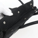 PRADA Hand Bag Nylon Black Silver Auth 153784-19