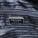 PRADA Hand Bag Nylon Black Silver Auth 153784-21