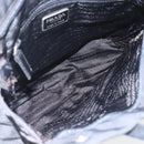 PRADA Hand Bag Nylon Black Silver Auth 153784-8