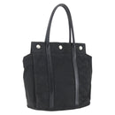 PRADA Hand Bag Nylon Black Silver Auth 153784-1