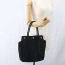 PRADA Hand Bag Nylon Black Silver Auth 153784-26