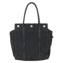 PRADA Hand Bag Nylon Black Silver Auth 153784-13