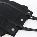 PRADA Hand Bag Nylon Black Silver Auth 153784-6