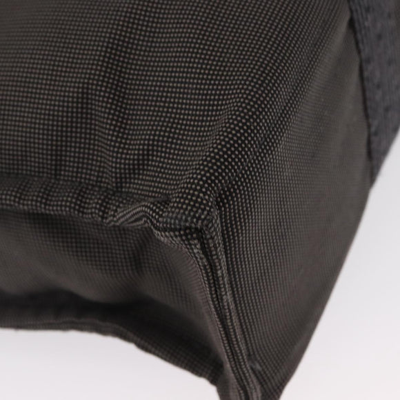 HERMES Her Line MM Hand Bag Canvas Gray Silver Auth 153785