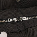 HERMES Her Line MM Hand Bag Canvas Gray Silver Auth 153785-15