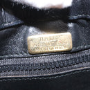 BALLY Chain Shoulder Bag Leather Black Gold Auth 153786-10