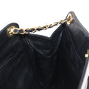 BALLY Chain Shoulder Bag Leather Black Gold Auth 153786-18