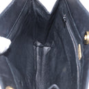 BALLY Chain Shoulder Bag Leather Black Gold Auth 153786-19