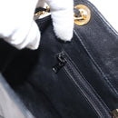 BALLY Chain Shoulder Bag Leather Black Gold Auth 153786-20