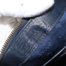 MCM Vicetos Logogram Boston Bag PVC Leather White Gold Auth 153787-10