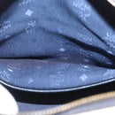 MCM Vicetos Logogram Boston Bag PVC Leather White Gold Auth 153787-21