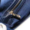 MCM Vicetos Logogram Boston Bag PVC Leather White Gold Auth 153787-22