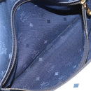 MCM Vicetos Logogram Boston Bag PVC Leather White Gold Auth 153787-23