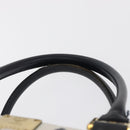 MCM Vicetos Logogram Boston Bag PVC Leather White Gold Auth 153787-14