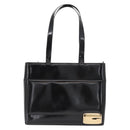 GUCCI Tote Bag Patent leather Black Gold Auth 153788-13