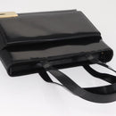 GUCCI Tote Bag Patent leather Black Gold Auth 153788-6