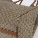 CELINE Macadam Canvas Tote Bag PVC Beige Gold Auth 153789-9