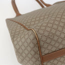 CELINE Macadam Canvas Tote Bag PVC Beige Gold Auth 153789-16