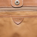 CELINE Macadam Canvas Tote Bag PVC Beige Gold Auth 153789-17