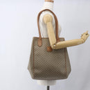 CELINE Macadam Canvas Tote Bag PVC Beige Gold Auth 153789-22