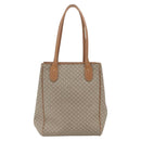 CELINE Macadam Canvas Tote Bag PVC Beige Gold Auth 153789-2