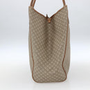 CELINE Macadam Canvas Tote Bag PVC Beige Gold Auth 153789-4