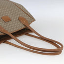 CELINE Macadam Canvas Tote Bag PVC Beige Gold Auth 153789-7