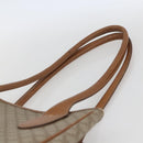 CELINE Macadam Canvas Tote Bag PVC Beige Gold Auth 153789-8