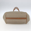 CELINE Macadam Canvas Tote Bag PVC Beige Gold Auth 153789-5