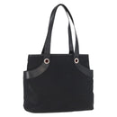 BVLGARI Tote Bag Canvas Black Silver Auth 153790-1