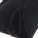 BVLGARI Tote Bag Canvas Black Silver Auth 153790-9