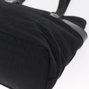 BVLGARI Tote Bag Canvas Black Silver Auth 153790-14