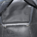 Burberrys Nova Check Boston Bag Canvas Navy Gold Auth 153792-17