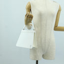 LOUIS VUITTON Hand Bag plastic White LV Auth 153794SAM-21