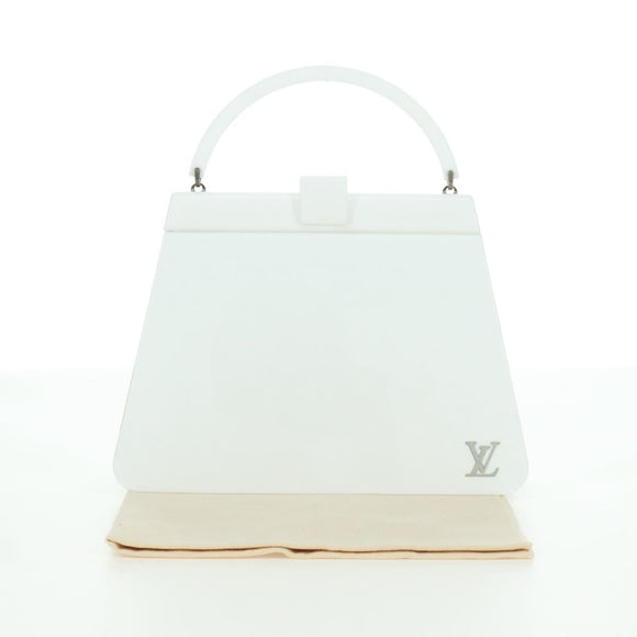 LOUIS VUITTON Hand Bag plastic White LV Auth 153794SAM