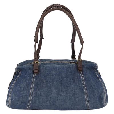 Miu Miu Shoulder Bag Denim Blue Auth 153798V - 0