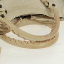 BALENCIAGA City Hand Bag Leather 2way White 115748 Auth 153799V-15