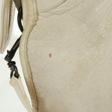 BALENCIAGA City Hand Bag Leather 2way White 115748 Auth 153799V - 0